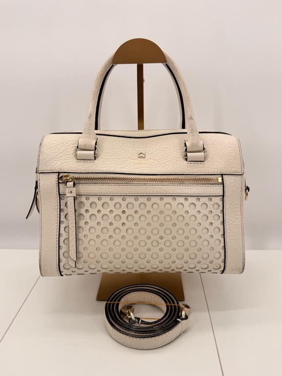 kate spade Handbags - Kate Spade Perri Lane Bubbles Romy Cream Satchel Leather Crossbody Bag